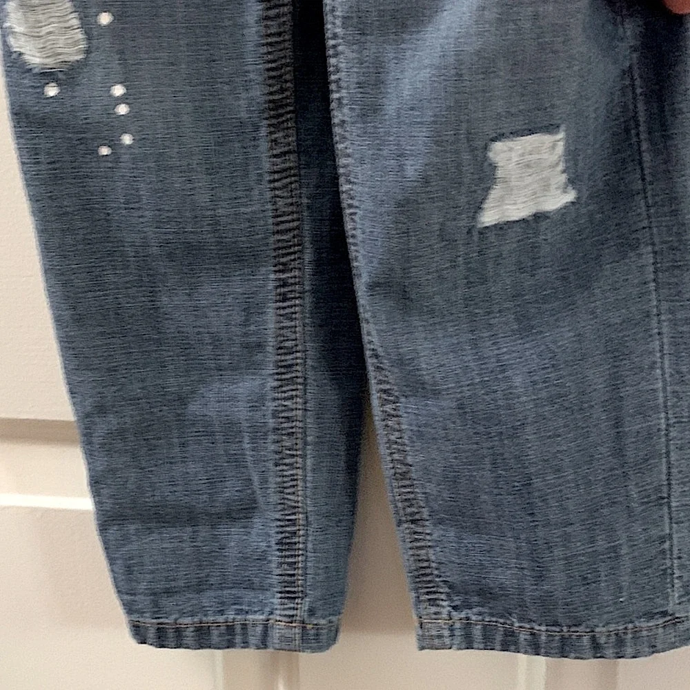 NWT Justice Girls Size 7 Adjustable Denim Overalls